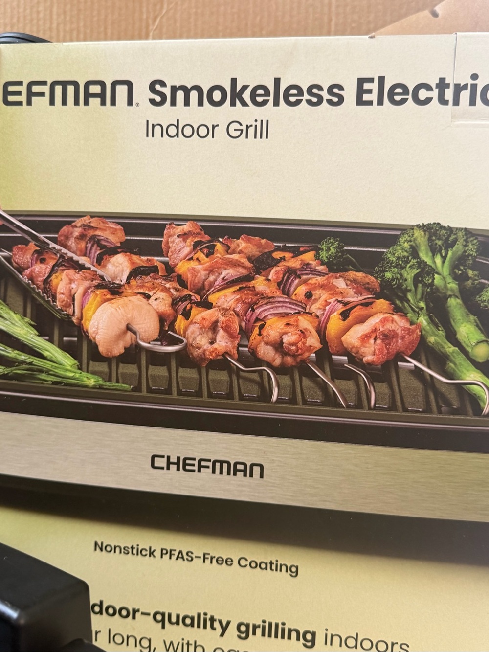 Chefman Smokeless Electric Indoor Grill in Black